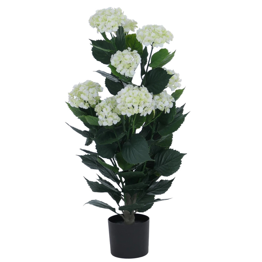 Künstliche Hortensie MCW Q86 in Weiß, Dekopflanze aus Polyethylen, H x B x T: 90 x 50 x 50 cm - Bild 3