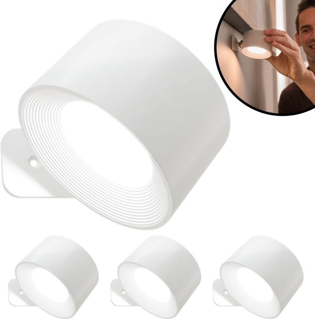 Best Direct Vigilamp POD LED Wandleuchte in Weiß mit schwenkbarer Leselampe und Akku via USB - Bild 1