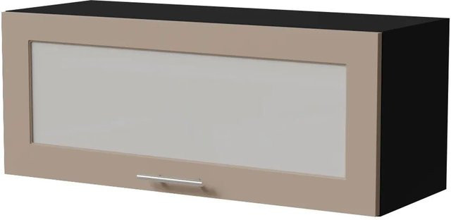 Feldmann-Wohnen Klapphängeschrank Brerra W4BS/90 WKF in Schwarz und Graubeige Matt, B/T/H: 90 x 32,5 x 36 cm - Bild 1