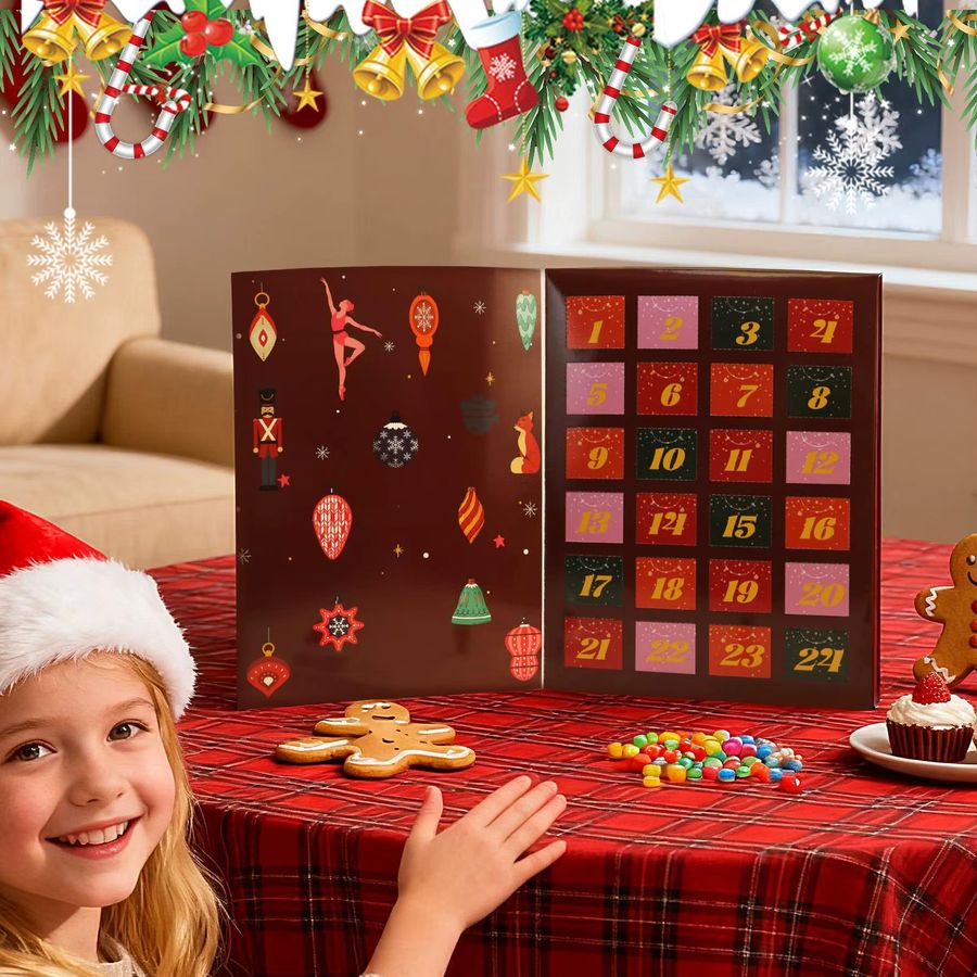 PokeBox Advent-Countdown-Kalender für Weihnachten mit Hirsch-Motiv, Multicolor, 24 Tage - Bild 3