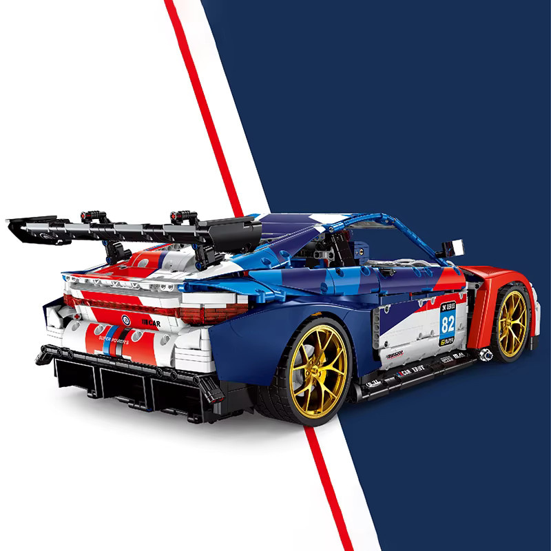 Inhaw M4 Supercar Bausteine Set JD040, 1:8 Technisches Hypercar Modellbau Set mit 4556 Teilen, Mehrfarbig - Bild 2