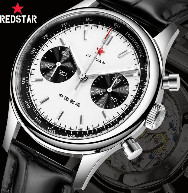 Red Star Chronograph, Handaufzug, Edelstahl, 40 mm, Herren - Bild 1