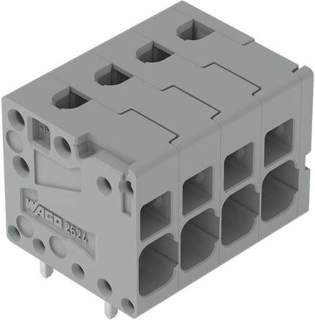 WAGO 2624-1106 Leiterplattenklemme Grau 60 Stück - Bild 1
