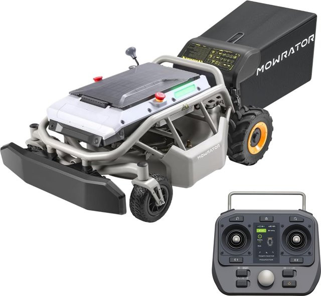 Mowrator S1 2WD Ferngesteuerter Rasenmäher mit Laubzerkleinerungs-Sauger, Grau, 53 cm Schnittbreite, 4,6–11,8 cm Schnitthöhe, 18Ah Akku - Bild 1