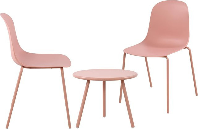 CLP 2er Sitzgruppe Berdin Garten-Set bestehend aus 2 stapelbaren Stühlen und 1 Tisch, wetterfestes Outdoor-Set für deinen Garten - Bild 1
