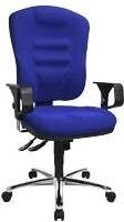 Topstar Drehstuhl Softec Synchro Delux BC6 in Blau mit Stoffbezug und Armlehnen - Bild 1
