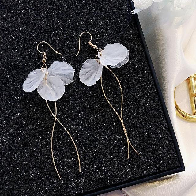 YIRAN Jewelry Ohrringe, Kupfer, Acryl Blütenblatt, gray, Damen - Bild 1