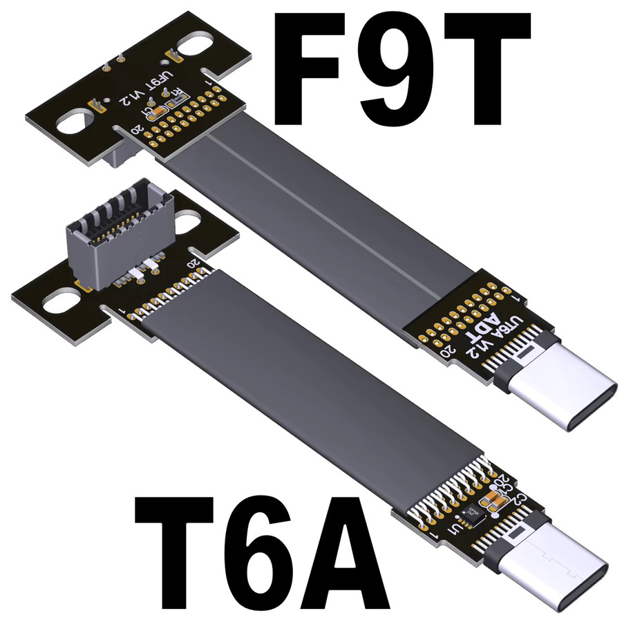 SPEEDIER USB 3.2 Gen2x2 Typ-C auf Typ-E Flachverlängerungskabel mit 90-Grad-Winkel für ITX/ATX-Motherboard und A4-Gehäuse, 20 Gbit/s - Bild 2