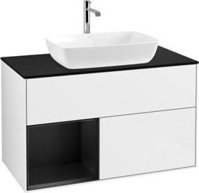 V&B Waschtischunterschrank Finion 100 Wandbeleuchtung in Weiß lackiert B/T/H: 100 x 50,1 x 50,1 cm - Bild 1