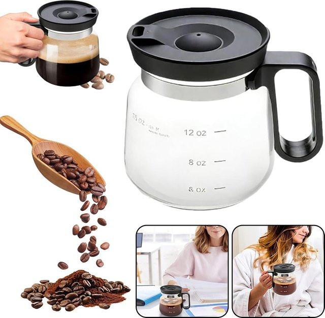 Aihogard Kaffeetasse aus Glas in transparent mit großer Kapazität für Kaffeeliebhaber - Bild 1