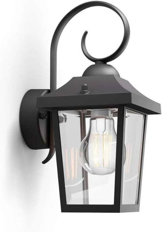 Philips Buzzard LED Wandleuchte Schwarz aus Aluminium für Außenbereich und Garten B: 29 cm, T: 17,5 cm, H: 13 cm - Bild 2