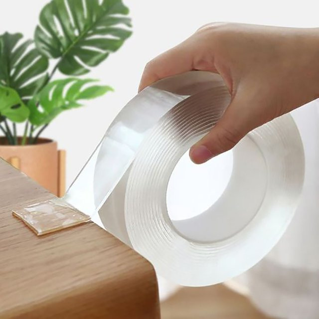 Transparentes Nano-Klebeband, doppelseitiges und wiederverwendbares Klebeband, waschbar und spurlos für universelle Anwendungen - Bild 1