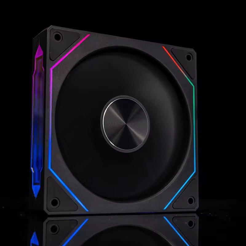 LDPCSJ Prisma 4RS ARGB PC-Gehäuselüfter mit Infinity Mirror Design, 120 mm, Schwarz, Multicolour, Motherboard Sync, 4PIN PWM - Bild 2