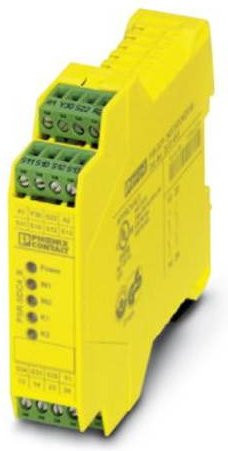 Phoenix Contact Sicherheitsrelais PSR-SPP-24DC/SDC4/2X1/B, Farbe: Gelb, B/H/T: 22,5 x 112 x 114,5 mm, Betriebsspannung: 24 V/DC, 2 Schließer - Bild 1