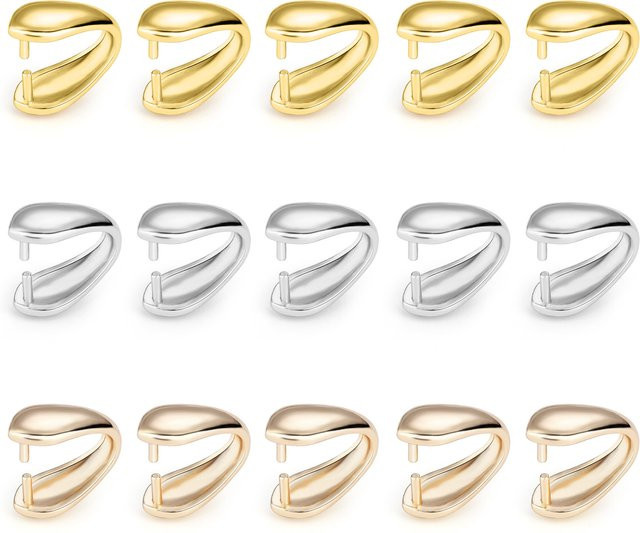 Anhänger Pinch Bail Verschlüsse, 18K/14K vergoldet, Messing, Melone Samen - Bild 1