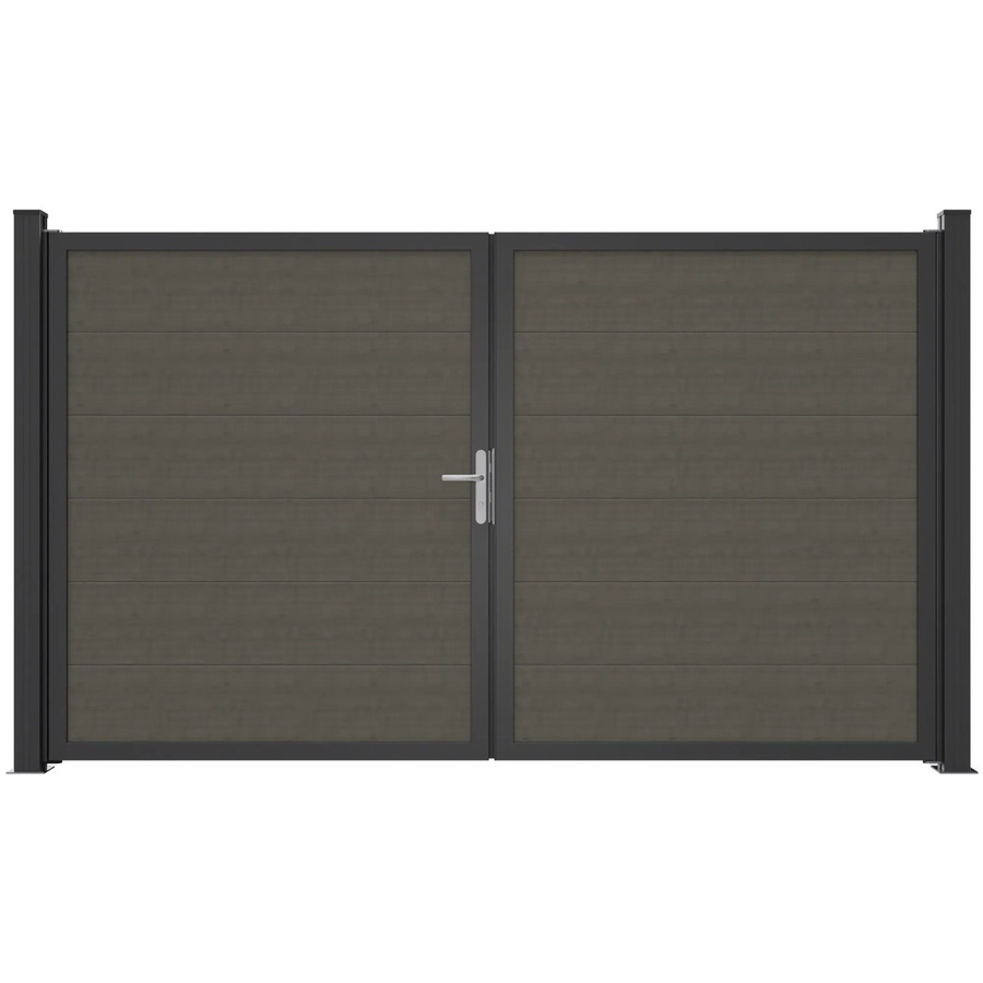 GroJa Tor BasicLine Nova 2-flügeliges Schwingtor in Grey Ash Cut, Breite: 300 cm, Höhe: 180 cm - Bild 2