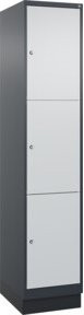 C+P Schließfachschrank Classic PLUS mit Sockel und 1 Abteil, Farbe: Anthrazit/Lichtgrau, H x B x T: 195 x 40 x 50 cm - Bild 1