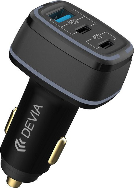 DEVIA Extreme KFZ-Ladegerät 115W mit 1x USB-A und 2x USB-C in Schwarz - Bild 1
