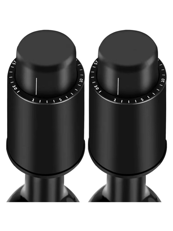 SUNFILI Vakuum-Weinflaschenstopper mit Pumpe in Schwarz zur Weinkonservierung - Bild 7
