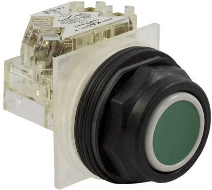 Schneider Electric Drucktaster 9001SKR1GH13 grün Ø 30 mm flach mit Federrückstellung - Bild 1