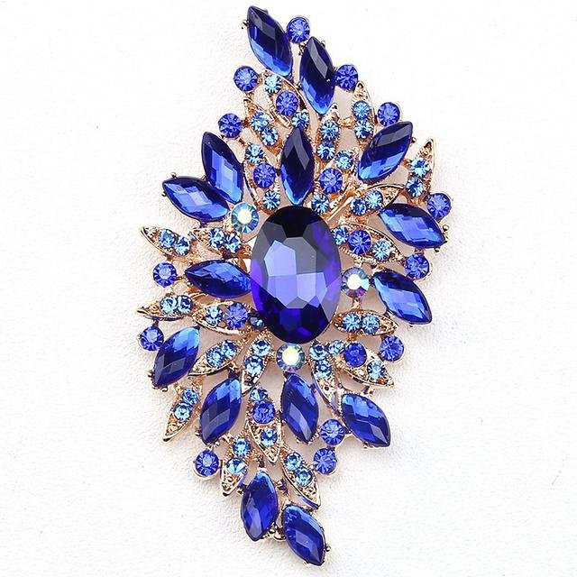 YIRAN Jewelry Brosche, Buntglas, Kristallglas, Damen - Bild 1