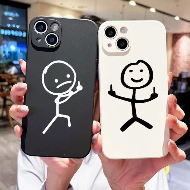 Remazy Handyhülle mit lustigem Mittelfinger Motiv für iPhone 11 12 13 14 15 16 Pro Max Mini Plus SE2 aus Silikon Soft Cover - Bild 1