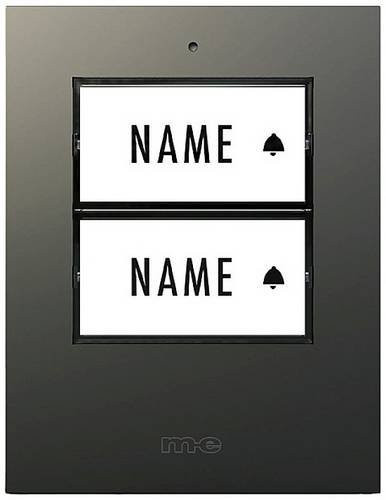 M-e modern-electronics Funkklingel mit beleuchtetem Sender und Namensschild in Schwarz - Bild 1