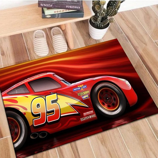 Lightning McQueen Teppich für Kinderzimmer und Wohnzimmer, rot, B/T: 60 x 40 cm - Bild 1