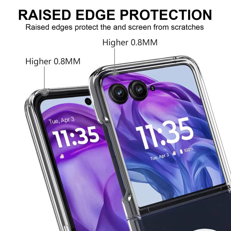 Transparente Magnet-Schutzhülle aus Hart-PC für dein Motorola Moto Razr Ultra (Modelle 2024, 2025, 2026) mit Anti-Sturz-Funktion - Bild 3