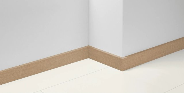 Parador Dekorsockelleiste SL 18 D125 Eiche Braun mit Kabelkanal, B/H/T: 220 x 7 x 1,6 cm - Bild 1