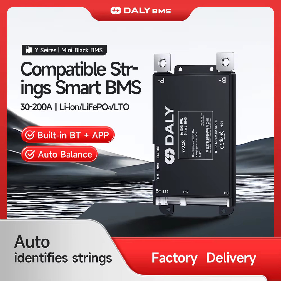 Daly Smart BMS Bluetooth Batteriemanagementsystem für LiFePO4 Li-Ion LTO in Schwarz - Bild 2