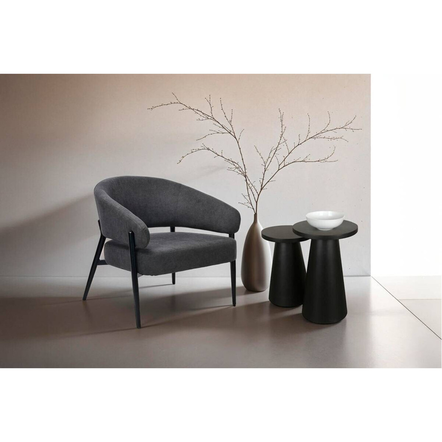 byLIVING Beistelltisch CONE aus Akazienholz, schwarz lackiert, H: 60 cm, B: 35 cm, T: 35 cm - Bild 3