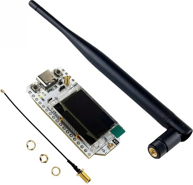 Heltec LoRa32 V3 Node Development Board ESP32-S3 mit WiFi, BLE und LoRa SX1262 inklusive 5dBi SMA Antenne für Meshtastic und Smart IoT - Bild 1