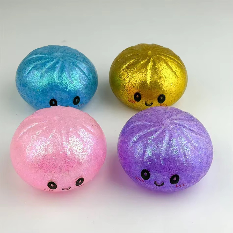 Bandai Glitzer-Dumplings, sensorisches Quetschspielzeug, 1-24 Stück - Bild 2
