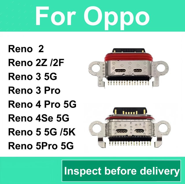 Weeten USB-Ladeanschluss-Dock für OPPO Reno 2 3 4 5 Pro 2Z 2F 4Se 5K 5G Pro in Silber - Bild 1