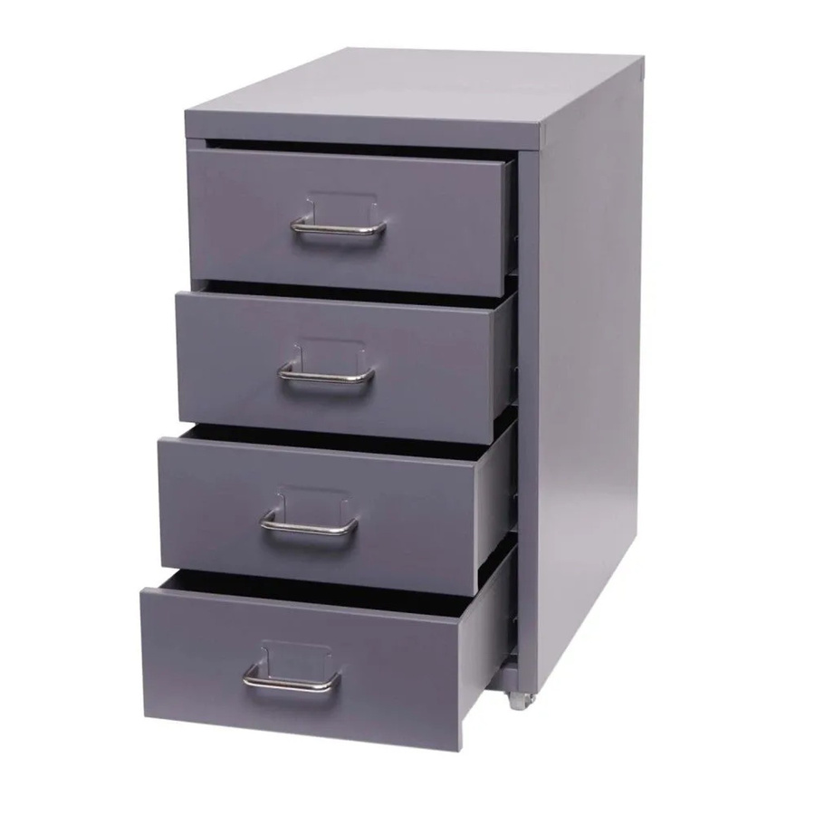 MCW Rollcontainer Preston T851 Schubladenschrank aus Stahl in Dunkelgrau B/T/H: 48 x 28 x 41 cm - Bild 2