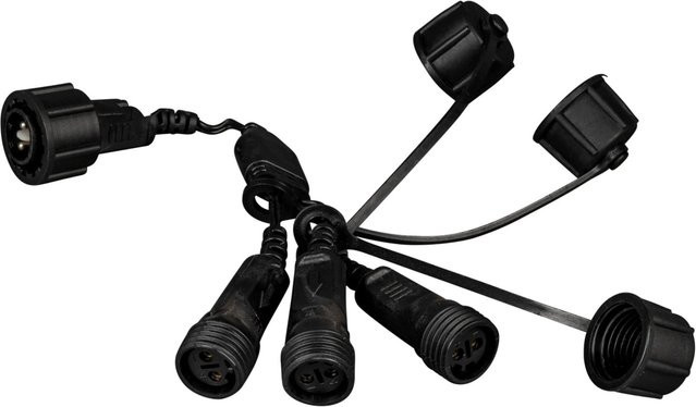Konstsmide Verteilerkabel 1-in 3-Out für 3 x 24-31 V Transformatoranschluss in Schwarz mit IP44 Schutz für den Außenbereich - Bild 1