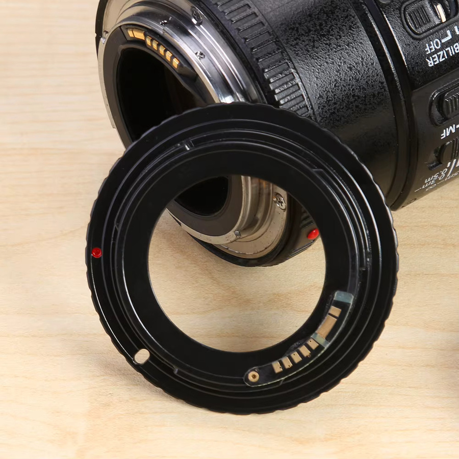 ALLOYSEED AF-Adapter M42 auf Canon EF mit elektronischem Chip, verstellbar, Schwarz - Bild 2