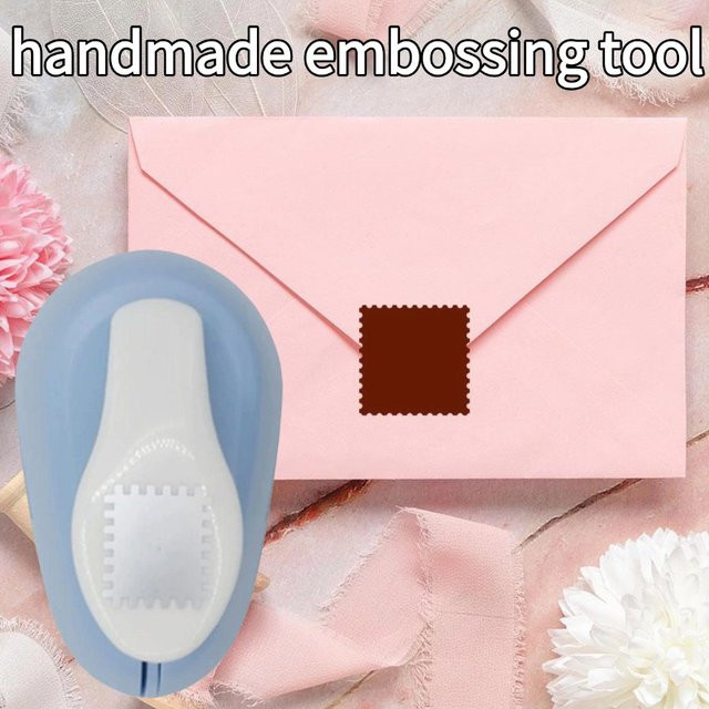 Ein-Klick Stempel Präge Werkzeug für DIY Bastelarbeiten in Blau - Bild 1