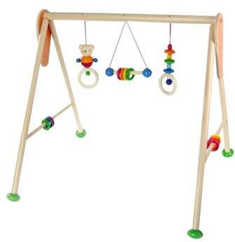 Hess Babyspielgerät Bär Henry aus buntem Buchenholz - Bild 1