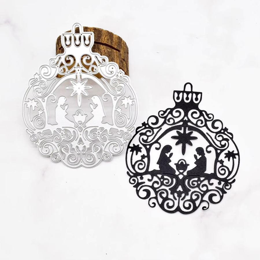Christliches Jesus Motiv Metall-Stanzer für DIY Scrapbooking und Bastelarbeiten in Silber - Bild 2