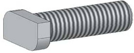Siemens Hammerkopfschraube in Silber mit einem Durchmesser von 10 mm - Bild 1