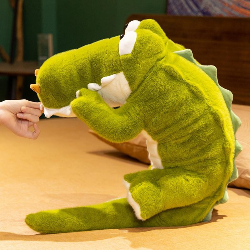 Süßer Mu Cheng Krokodil-Plüschtier Dschungelgrün - Bild 2