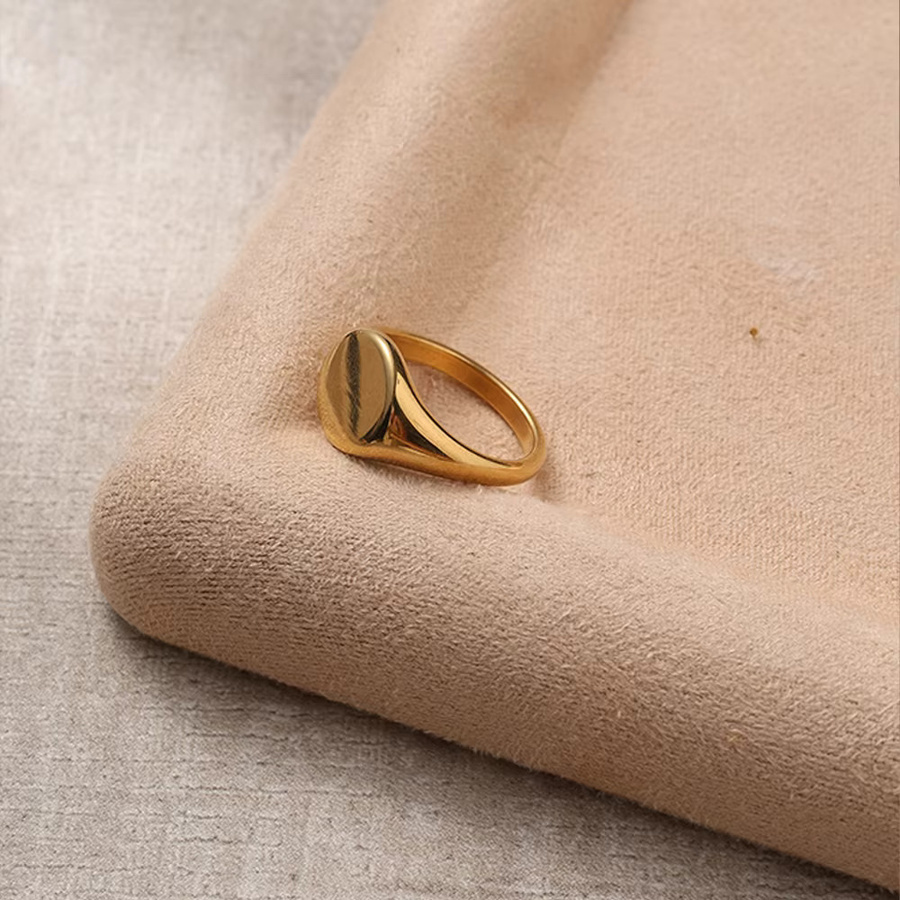 St-Delan Ring, 18K vergoldeter Edelstahl, Gold, Vintage, Damen - Bild 3