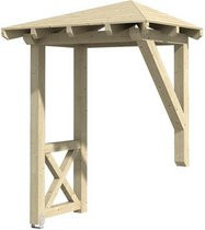 Skan Holz Haustür-Vordach Wesel 3 aus nordischer Fichte in Natur Beige, Breite: 188 cm, Tiefe: 126 cm - Bild 1