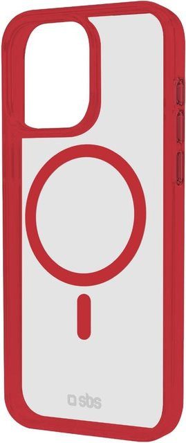 Apple iPhone 16 Case mit farbigen Rändern in Rot und transparentem Design, kompatibel mit MagSafe - Bild 1