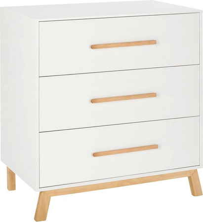 Schardt Wickelkommode Venice in Weiss und Buche mit Soft-Close-Schubladen, B/T/H: 102 x 70 x 90 cm