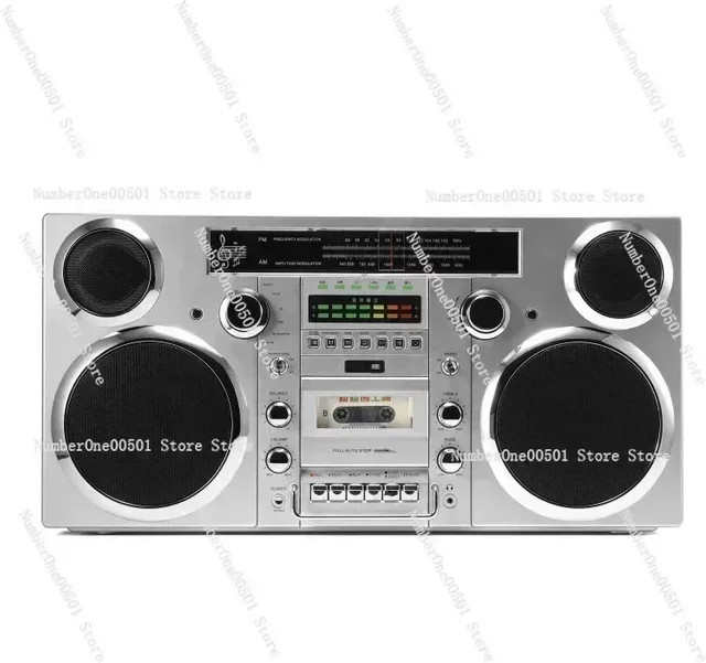 Retro CD-Player mit Radio und Bluetooth-Lautsprecher in Schwarz mit HIFI-Klangqualität - Bild 1