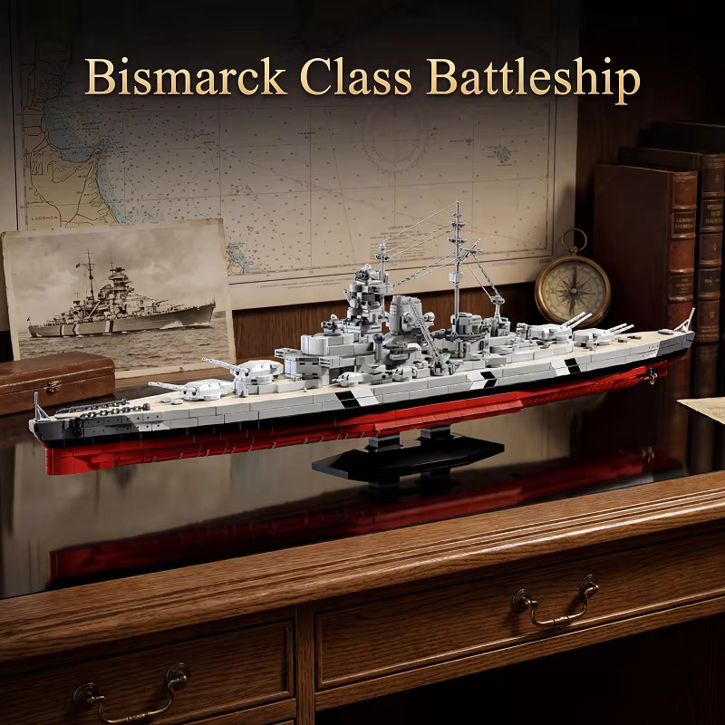 barweer Militärisches Schlachtschiff der Bismarck-Klasse, Klemmbausteine, 2686 Teile - Bild 5