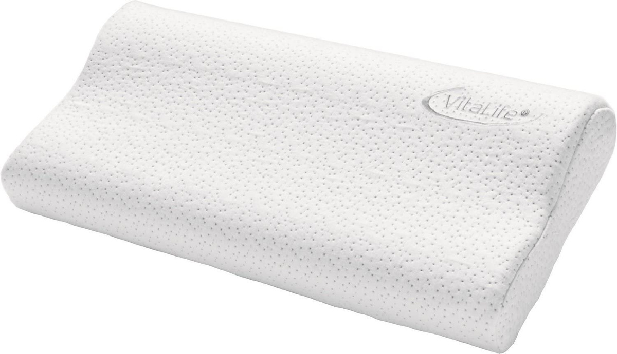 Sanders Vita Life Orthopädisches Visco-Airschaum Nackenstützkissen in Weiß B/T/H: 60 x 30 x 10 cm - Bild 1